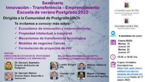 Seminario Innovación - Escuela de verano Postgrado - Enero 2022